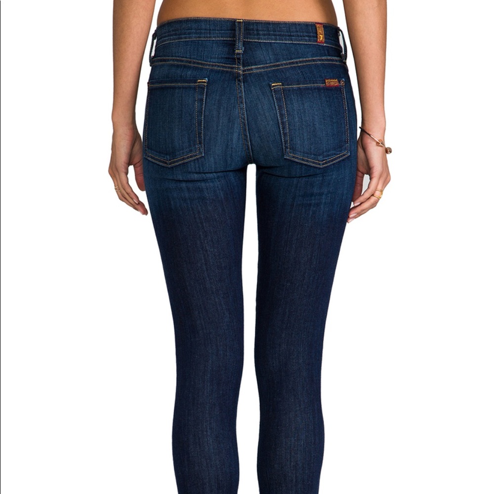 7FAM Mid-rise Skinny Jeans Sz 23~ EUC